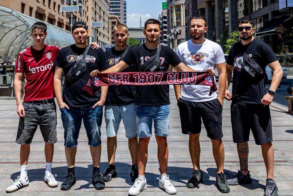 Suporterii lui CFR Cluj, pe străzile din Erevan