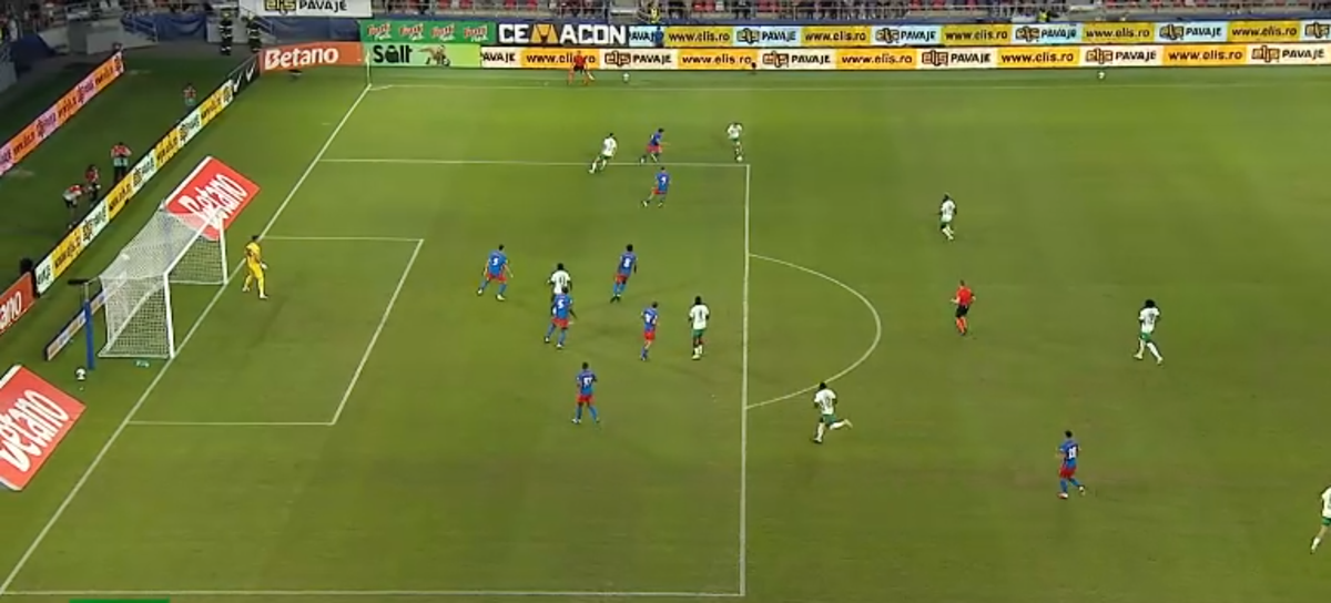 FCSB a încasat-o frumos la debutul european! Execuție de generic în minutul 5