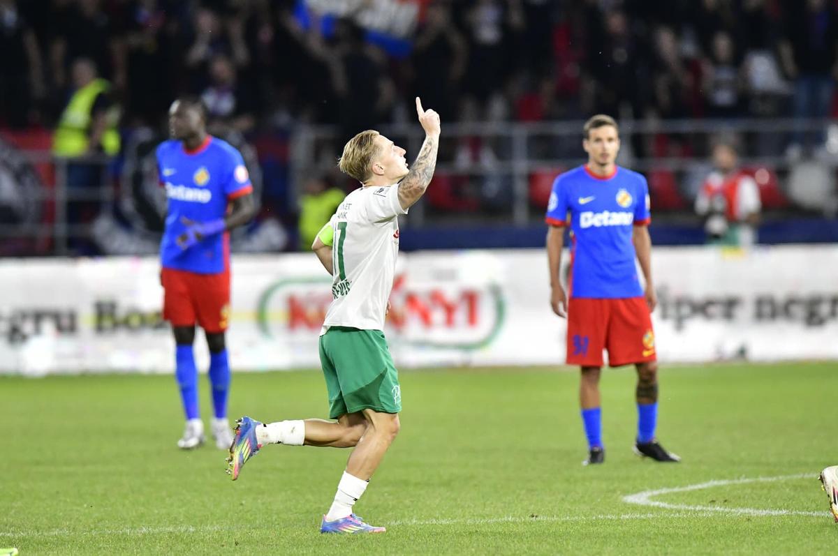 FCSB a încasat-o frumos la debutul european! Execuție de generic în minutul 5