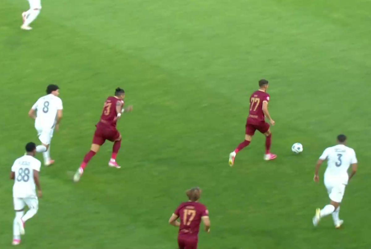 Filmul primului gol înscris de Andres Șfaiț la CFR Cluj, cu Alashkert