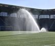 Gazonul sintetic de pe stadionul lui Viking, înainte de meciul cu FCSB