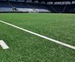 Gazonul sintetic de pe stadionul lui Viking, înainte de meciul cu FCSB