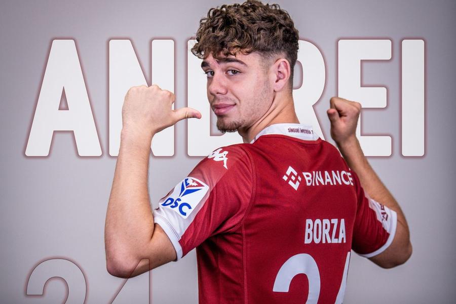 Andrei Borza a semnat cu Rapid // foto: Facebook @ FC Rapid 1923 Înainte de Farul - FCSB, Gigi Becali admite: „Mi-e frică. Dacă funcționează numai la Gică?”