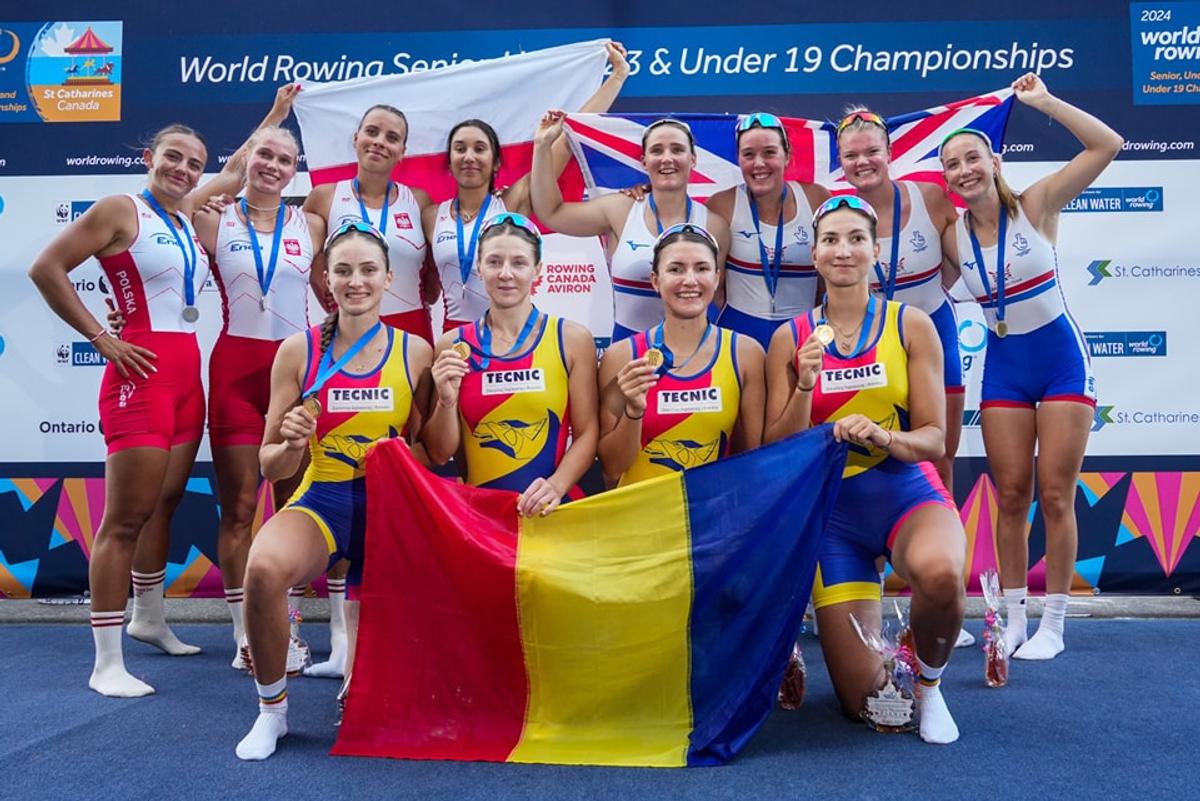 AUR pentru România la Campionatele Mondiale de Canotaj U23: fetele din barca de 4 vâsle au triumfat în Canada!