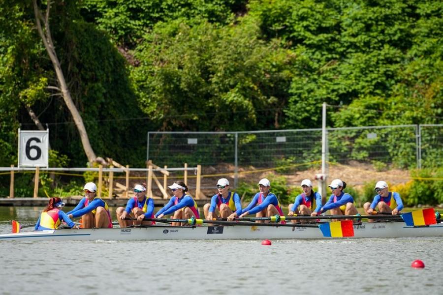 Barca feminină de 8 plus 1 de tineret la CM din Canada Foto: Facebook FR Canotaj Barca feminină de dublu vâsle, al treilea titlu la rând la Campionatele Mondiale de canotaj U23!