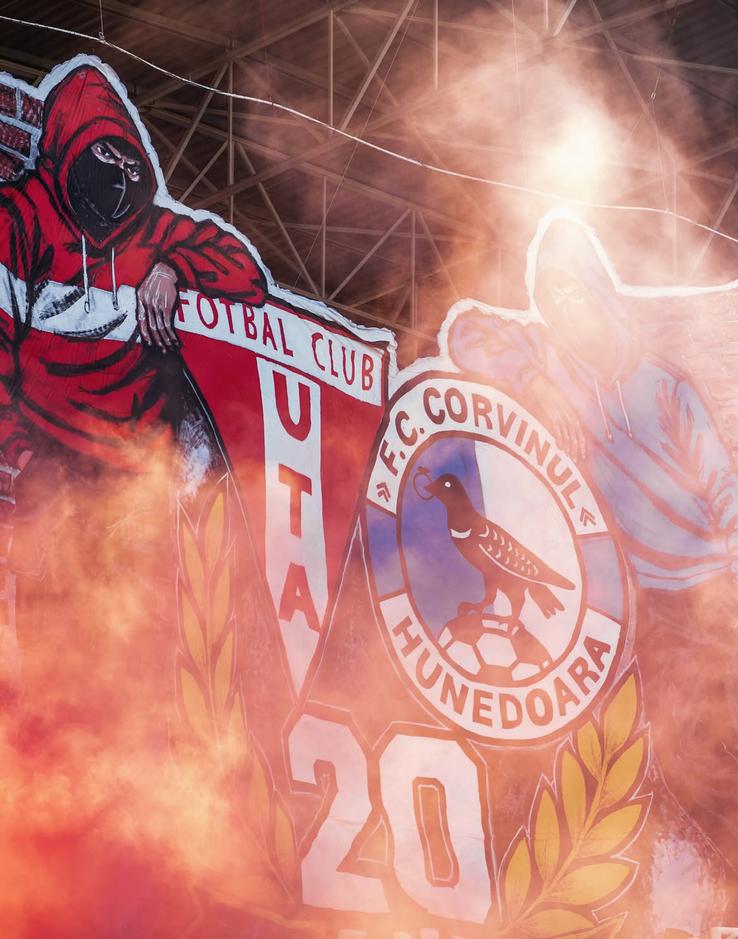 Spectacol total în peluză înainte de UTA - Corvinul/ Foto: Instagram @corvinulhunedoaraofficial