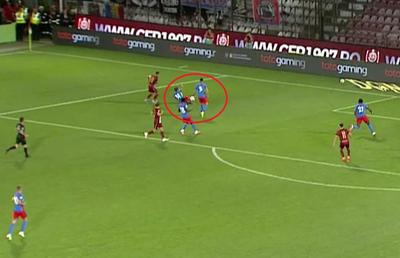 Controversa primei reprize la CFR Cluj - FCSB: „Penalty!” vs „Nici vorbă!”