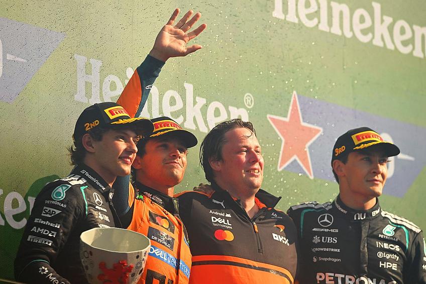 Piloții Mercedes s-au clasat totuși pe podium / foto: Guliver/gettyimages