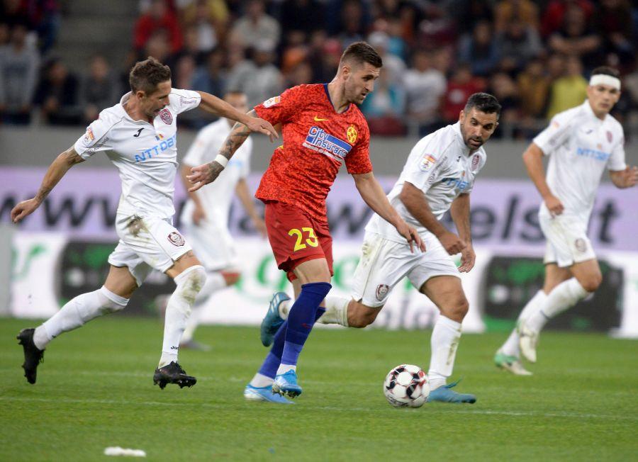 Ovidiu Popescu în mijlocul ardelenilor FCSB - CFR CLUJ 0-0 / Ilie Dumitrescu a lăudat un jucător după derby: „A fost fantastic!”