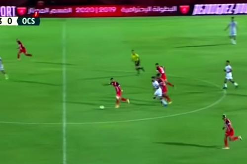 Golul marcat de Reda Jaadi pentru FUS Rabat // foto: captură YouTube @ HSports 1