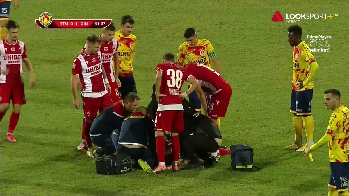 FOTO Ripensia - Dinamo, accidentare Cosmin Matei 23.09.2021
