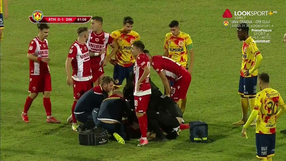 FOTO Ripensia - Dinamo, accidentare Cosmin Matei 23.09.2021
