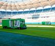 Gazonul de pe Arena Națională a fost schimbat, foto: Facebook Nicușor Dan