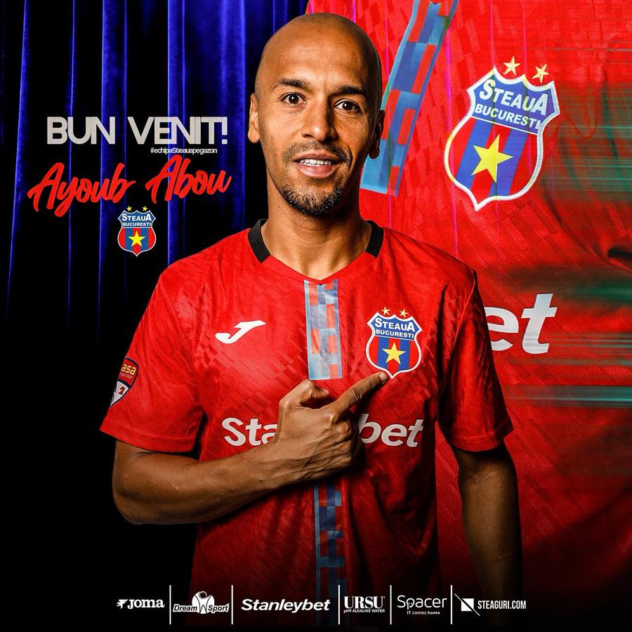 Ayoub Abou, prezentat de Steaua / FOTO: Facebook @Steaua București Steaua a transferat un fotbalist crescut în La Masia: „Bine ai venit în Ghencea!”