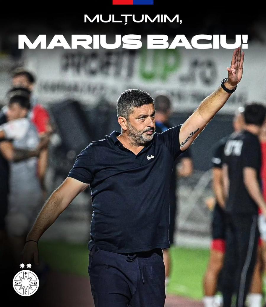 Marius Baciu a plecat de la FCSB după 0-5 cu Universitatea Craiova FCSB a făcut anunțul oficial despre Marius Baciu!