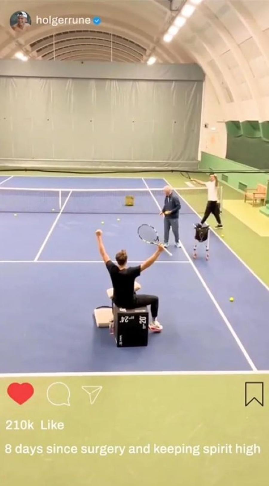Holger Rune revenit pe teren la 8 zile după operația la tendon Foto: Instagram Story Fostul număr 4 ATP, între calvarul accidentării și revenirea cu două victorii: 11 luni de recuperare, indecizie și speranță