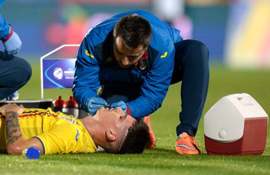 Dennis Man primește îngrijiri medicale după accidentare Veste bună pentru FCSB » Dennis Man a revenit la antrenamente: „Va intra pe teren cu o mască specială”