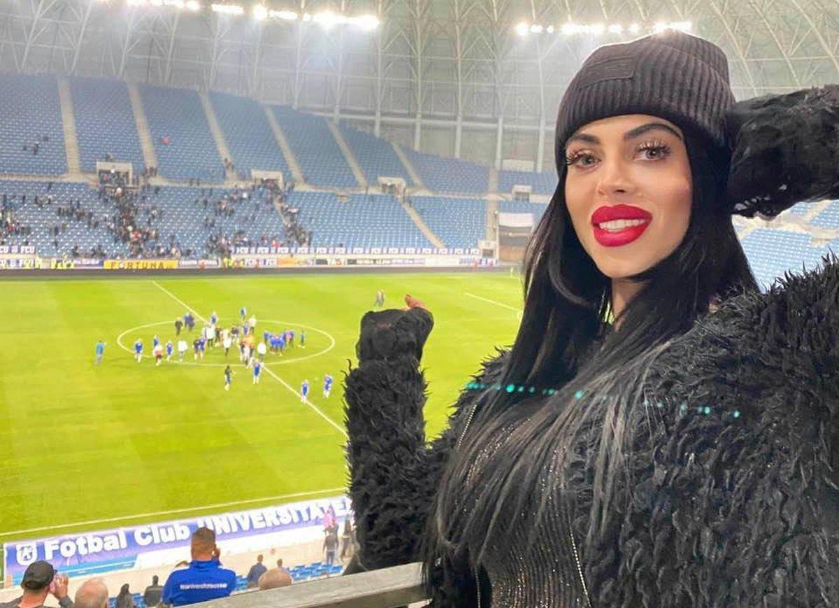 Maria Ceaușilă, în tribune la CSU Craiova - FCSB
