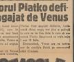 Vestea angajării lui Platko la Venus