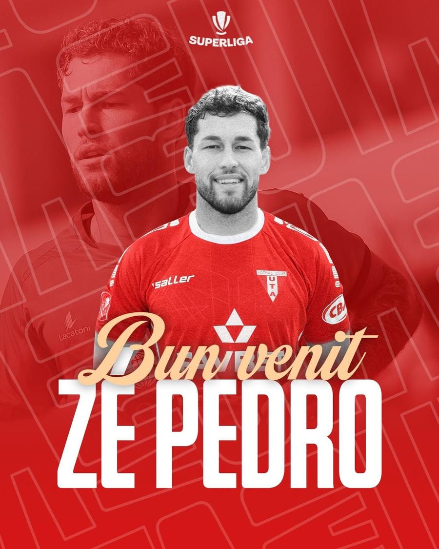 Zé Pedro a semnat cu UTA Arad / Sursă foto: Facebook UTA Arad Transfer de ultimă oră în Superligă » Jucătorul crescut de FC Porto a semnat pentru două sezoane