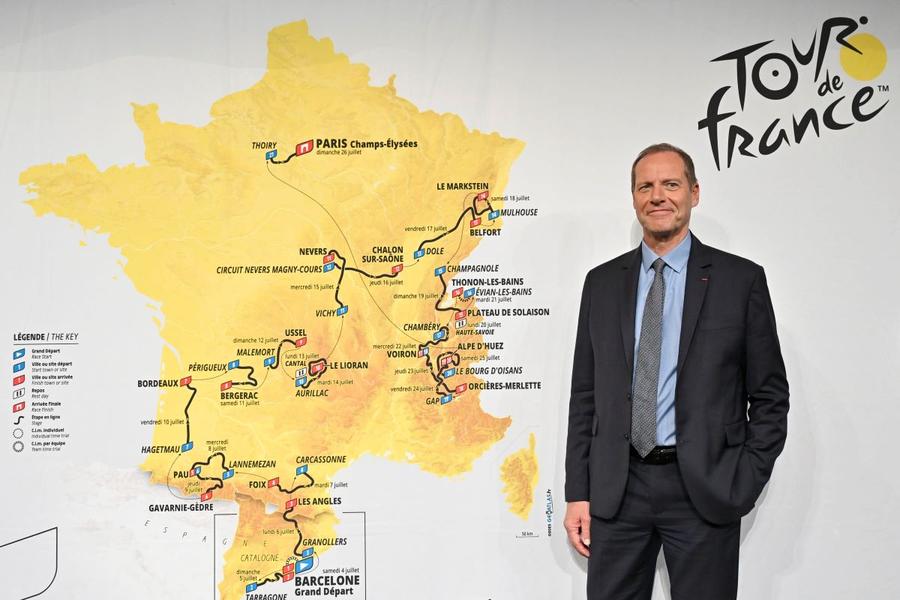 Directorul Turului Franței, Christian Prudhomme, și traseul din 2026 Foto: Imago Images A fost dezvăluit traseul Turului Franței 2026: etapa finală din Montmartre se menține + Alpe d'Huez de două ori
