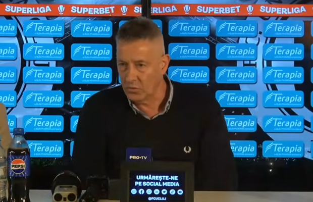 Prima conferință a lui Cristiano Bergodi la U Cluj: „Urmează să am o discuție cu jucătorii”