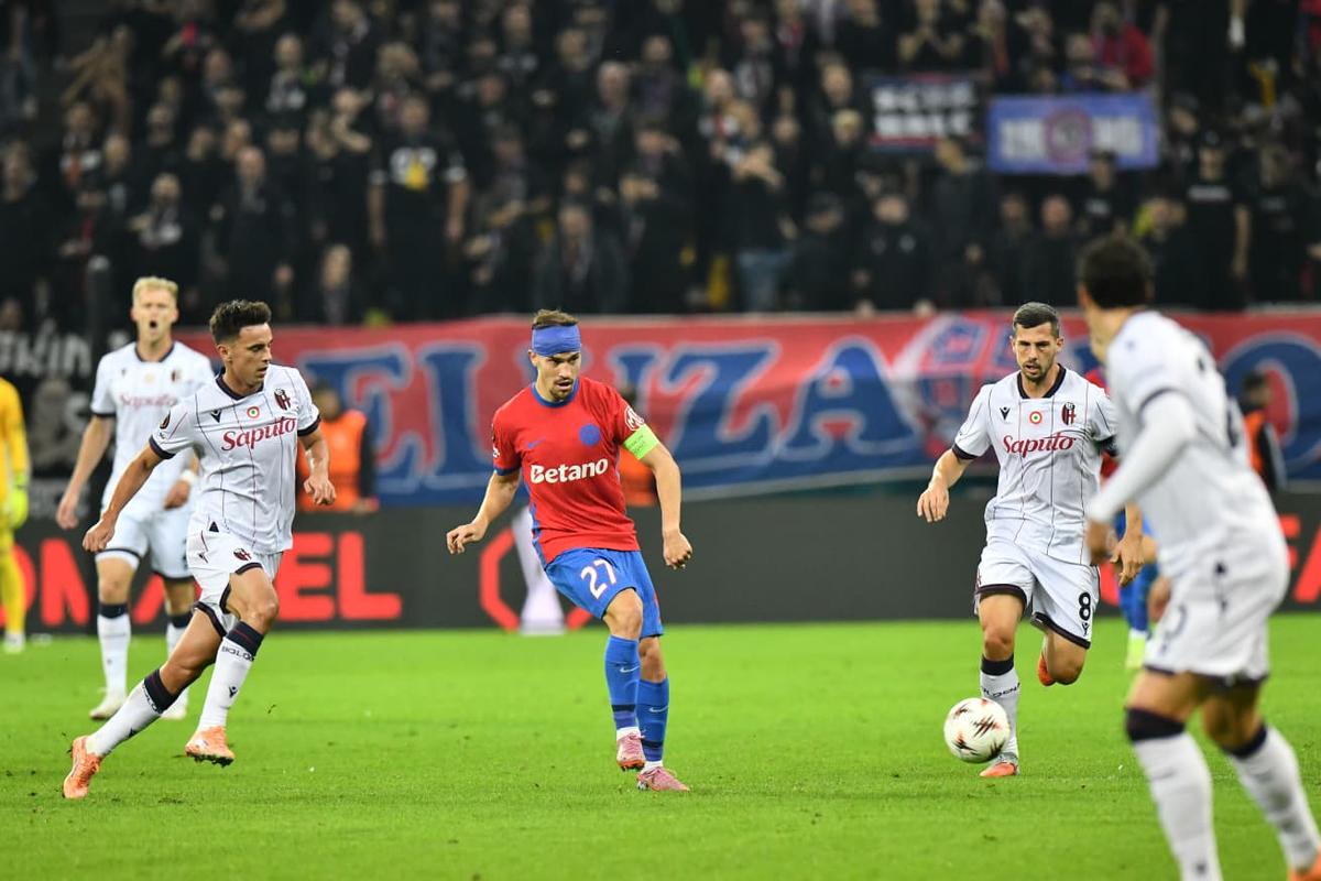 FCSB - Bologna 1-2. Prea puțin, prea târziu! FCSB s-a trezit greu cu Bologna și nu a putut repara startul horror