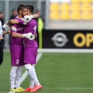 Călin Tiuț, în stânga, la momentul debutului în Liga 1, într-un meci Petrolul - Botoșani 4-1, când l-a înlocuit pe Lazar / FOTO: Arhivă GSP