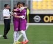 Călin Tiut, în stânga, la momentul debutului în Liga 1, într-un meci Petrolul - Botoșani 4-1, când l-a înlocuit pe Lazar / FOTO: Arhivă GSP