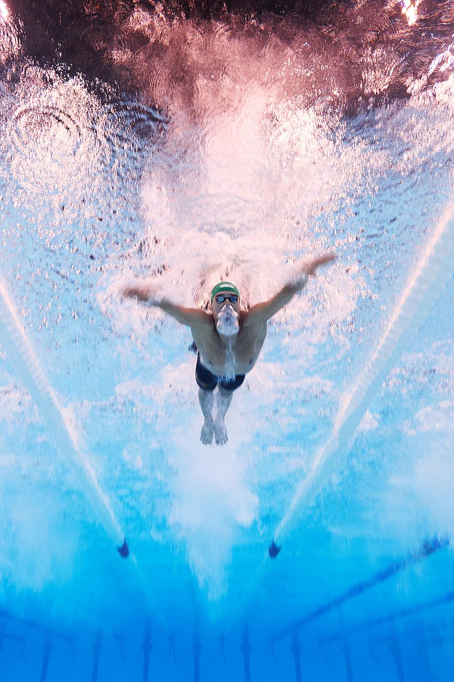 Chad Le Clos în acțiune FOTO Guliver/GettyImages Motivul incredibil pentru care înotătorii gustă apa înainte de a plonja în bazin: „Acesta este semnalul”