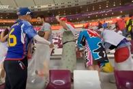 Lecție de civilizație! Fanii Japoniei au început să strângă gunoiul de pe stadion, după victoria cu Germania! Imagini extraordinare