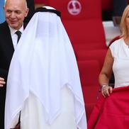 Nancy Faeser, Ministrul de Interne al Germaniei, cu banderola „One Love” lângă Infantino, foto: Imago