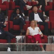 Nancy Faeser, Ministrul de Interne al Germaniei, cu banderola „One Love” lângă Infantino, foto: Imago