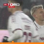 Claudiu Petrila, nemulțumit după ce a fost schimbat în CFR - Rapid // FOTO: captură Orange Sport