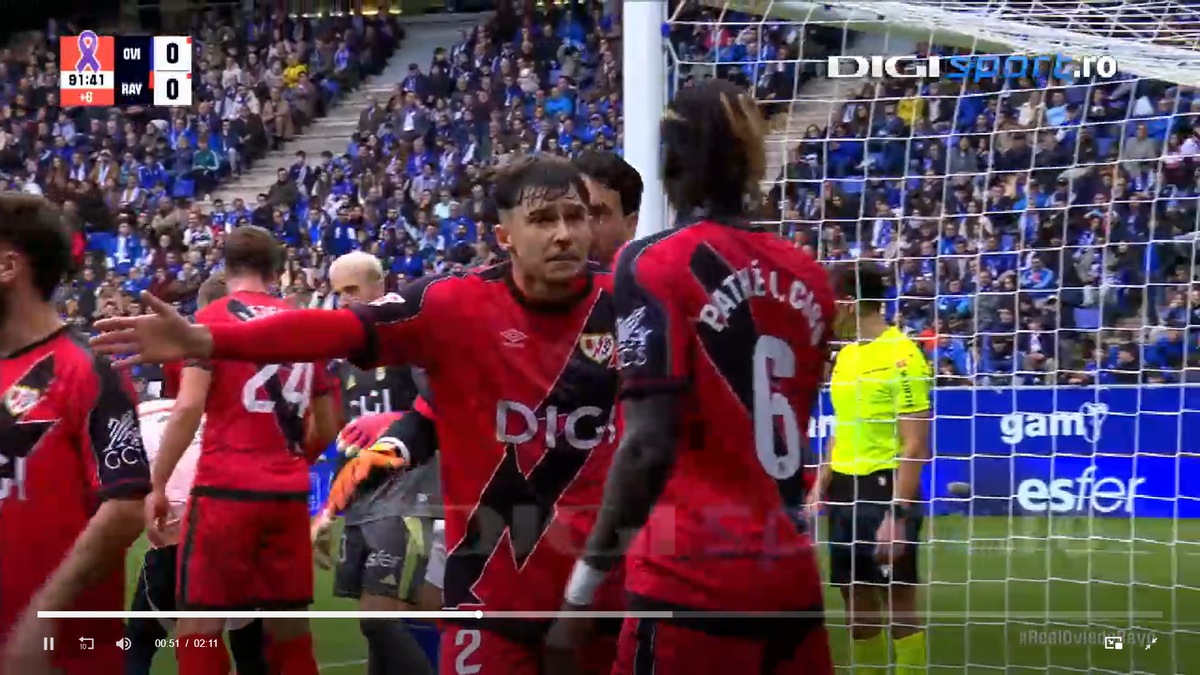 Andrei Rațiu l-a repezit și i-a cerut să iasă de pe teren! Românul, cel mai bun jucător al lui Rayo la Oviedo