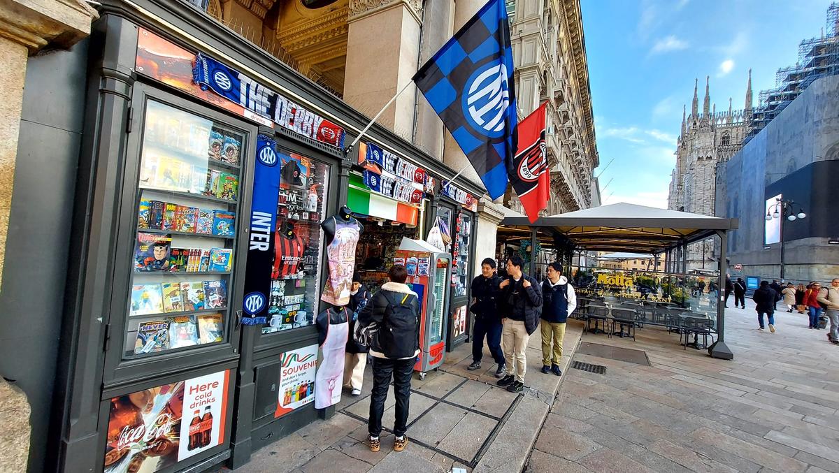 Imagini din Milano înainte de Inter - AC Milan
