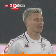 Claudiu Petrila, nemulțumit după ce a fost schimbat în CFR - Rapid // FOTO: captură Orange Sport