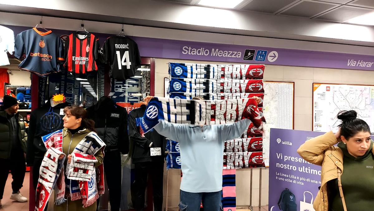 Imagini din Milano înainte de Inter - AC Milan