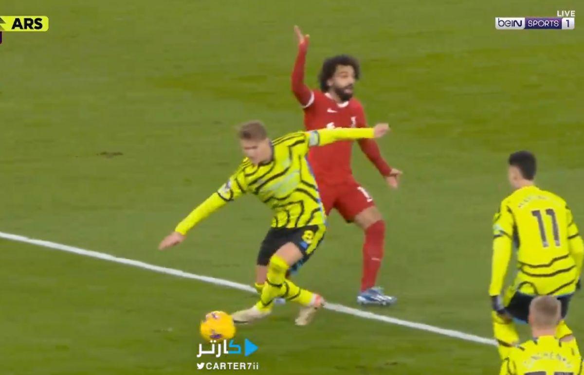 Greșeală de arbitraj în Liverpool - Arsenal: hențul lui Odegaard, trecut cu vederea