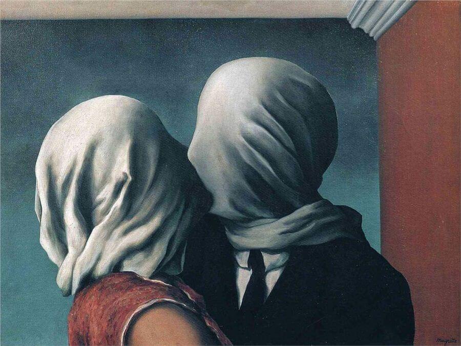 ”The Lover II” (1927) Suprarealistul René Magritte a pictat lumi paralele și a fost captivat toată viața de un sport anume: „Orice mutare trebuie să spună o poveste, altfel e mort”