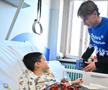 Cristi Chivu, Javier Zanetti, Denzel Dumfries și Pio Esposito, în vizită la copiii din Spitalul San Raffaele