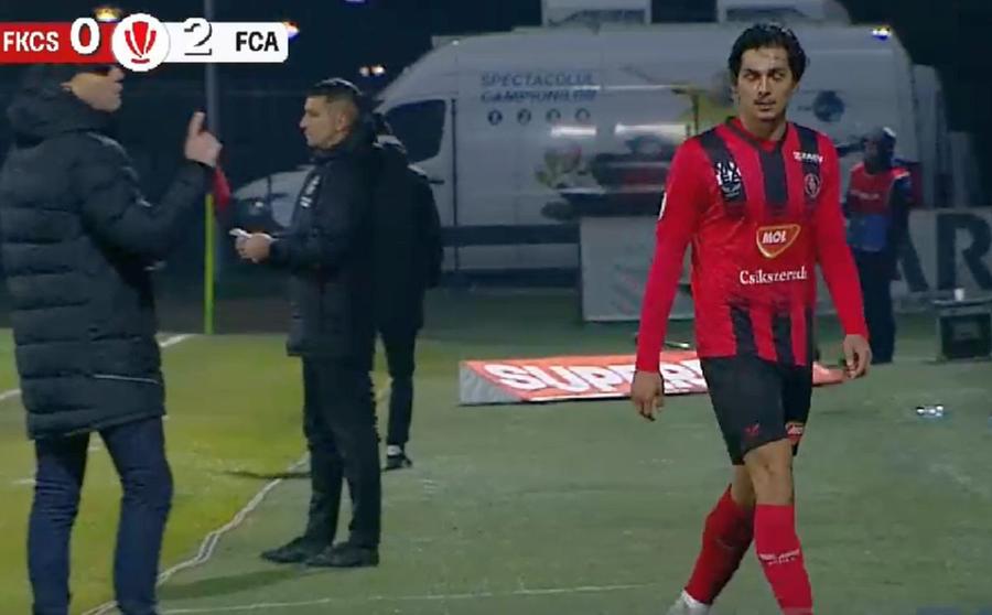 Balint Szabo s-a certat cu Ilyes după ce a fost schimbat în meciul cu FC Argeș/ captură Digi Sport Prima plecare a iernii la clubul din Superliga: „Definitiv!”