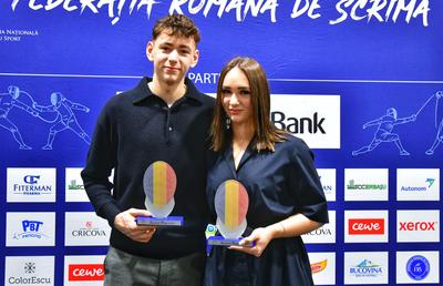Amalia și Vlad Covaliu sunt sportivii anului 2025 la Federația Română de Scrimă