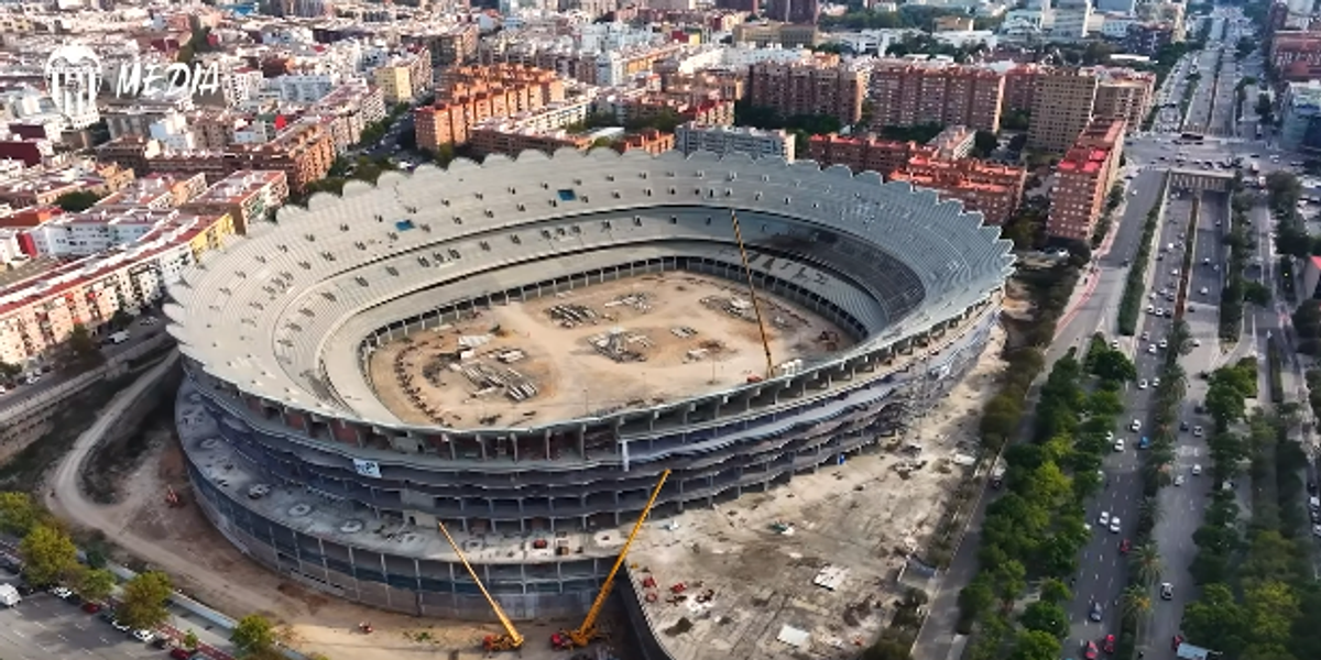„Nou Mestalla”, stadiul lucrărilor