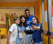 Cristi Chivu, Javier Zanetti, Denzel Dumfries și Pio Esposito, în vizită la copiii din Spitalul San Raffaele