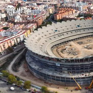 Stadiul lucrărilor la „Nou Mestalla”, decembrie 2025 / foto: captură Facebook Valencia CF