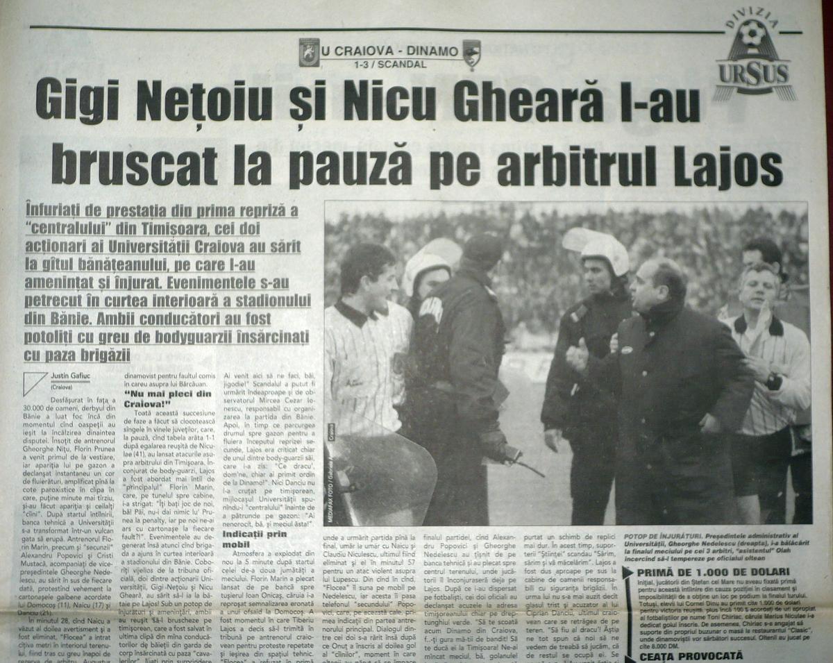 Craiova - Dinamo 1-3 / 2000