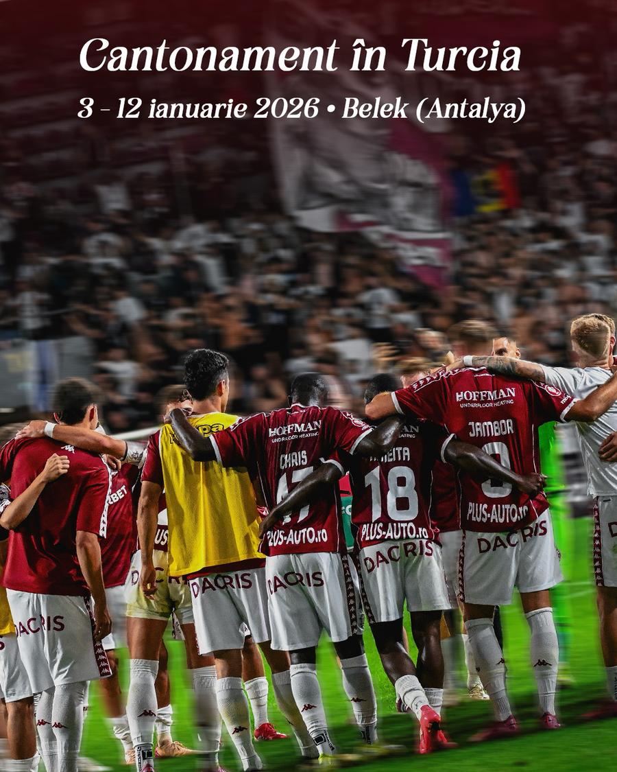Rapid va face cantonamentul de iarnă în Turcia // FOTO: Facebook @FC Rapid Fără opulența din Dubai în 2026 » Unde merge Rapid în cantonament și ce amicale și-a fixat