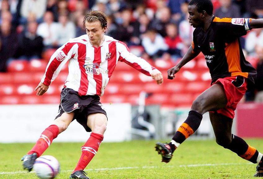 Adrian Pătulea, în stânga, la Lincoln City