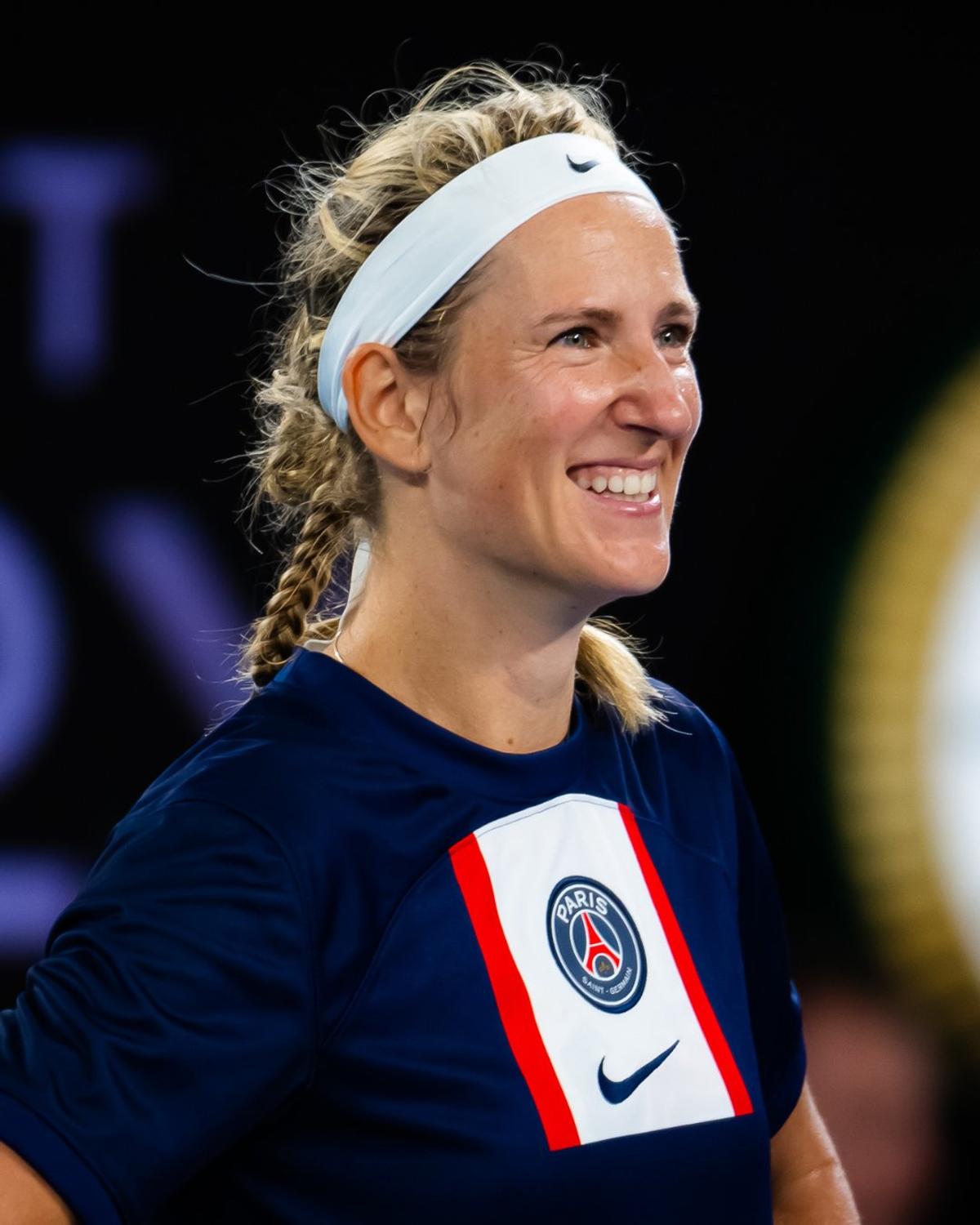 De ce poartă Victoria Azarenka tricoul cu PSG la Australian Open: „E visul fiului meu!”